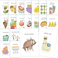 TMarie 40 Funny Animal Pun Postcards - Bulk Punny Pack for Thinking of You, Thank You, I Miss You - Hilarious Designs for Friends, Family, Kids