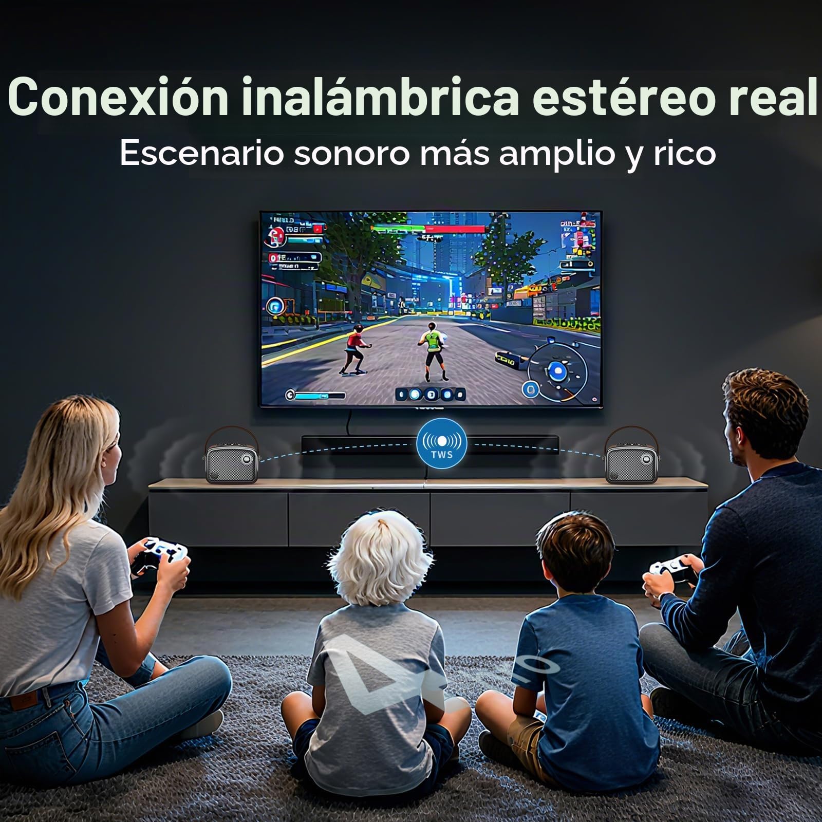 TOMPROAD Altavoz Bluetooth portátil Estilo Vintage, marrón, diseño Retro con Rejilla de Malla metálica, Forma Cuadrada compacta (Marrón)