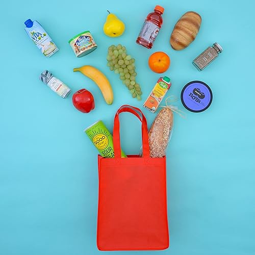 Miniatura 5 de ZENPAC Bolsas de regalo de tela reutilizables de color rojo mediano para regalos de Navidad, pequeñas empresas, boutiqes, vacaciones, San Valentín,