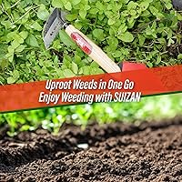 Vista 2 de SUIZAN Nejiri Kama Weeding Sickle 13" - Professional Japanese Hand Weed Puller Garden Hoe Gardening Tools