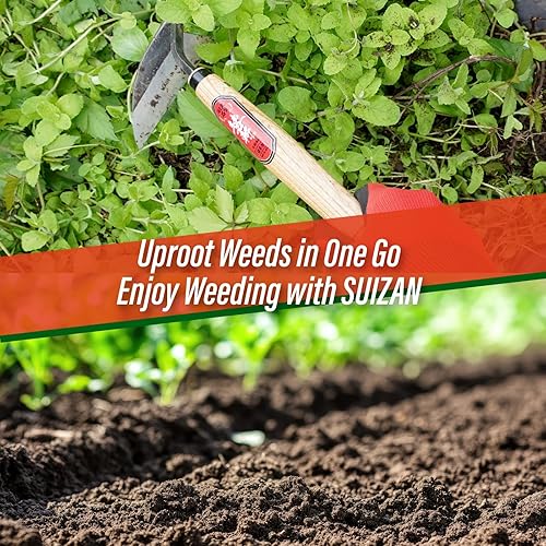 Miniatura 2 de SUIZAN Nejiri Kama Hoz de deshierbe de 13 pulgadas  Extractor de malezas manual japonés profesional para jardín, herramientas de jardinería