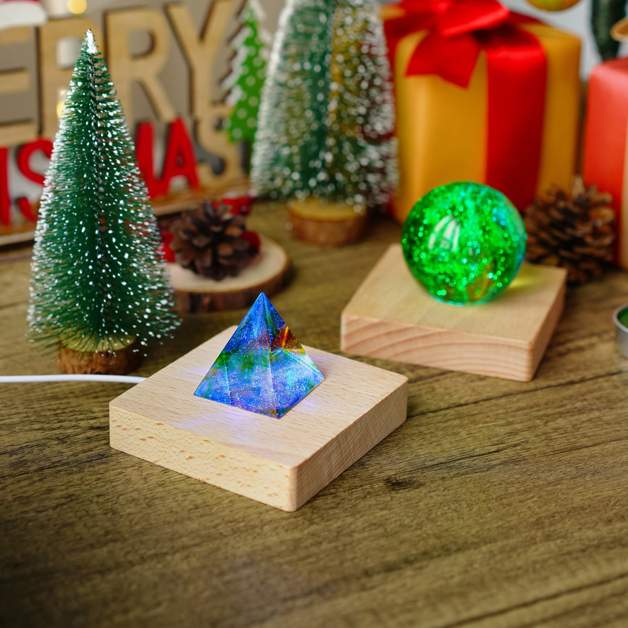 ♥天然石オブジェライト Amazon.com: ZEERSHEE 2 Pack LED Light Base for Crystal Display