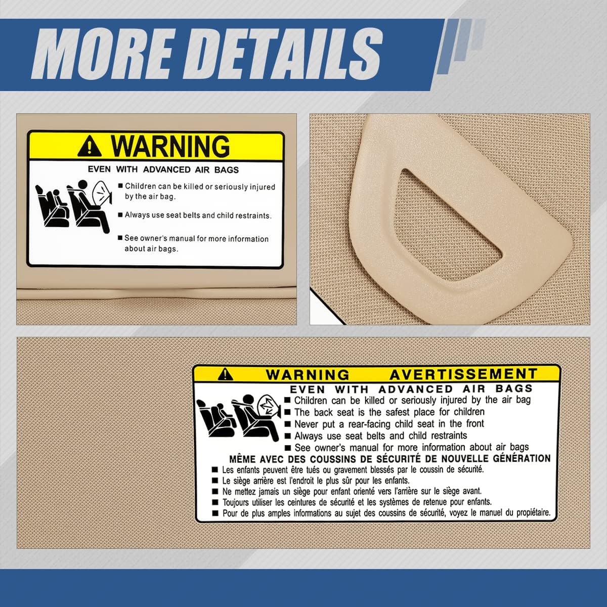 Auto Dynasty Factory Style Sun Visor Sunshade with Mirror and Vanity Light Compatible with Honda Accord 08-12, Driver Left Side, Tan