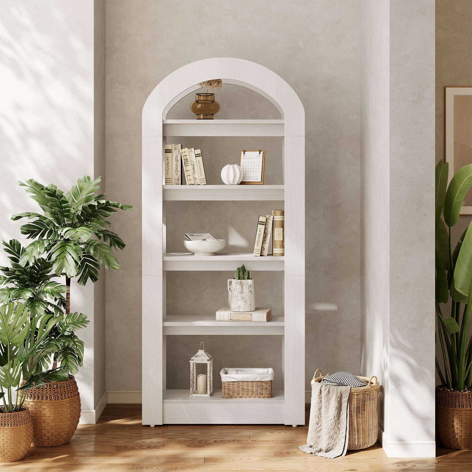 Amazon.com: LITTLE TREE 5-Tier Bookshelf, Arch-Shaped Racks, Tall