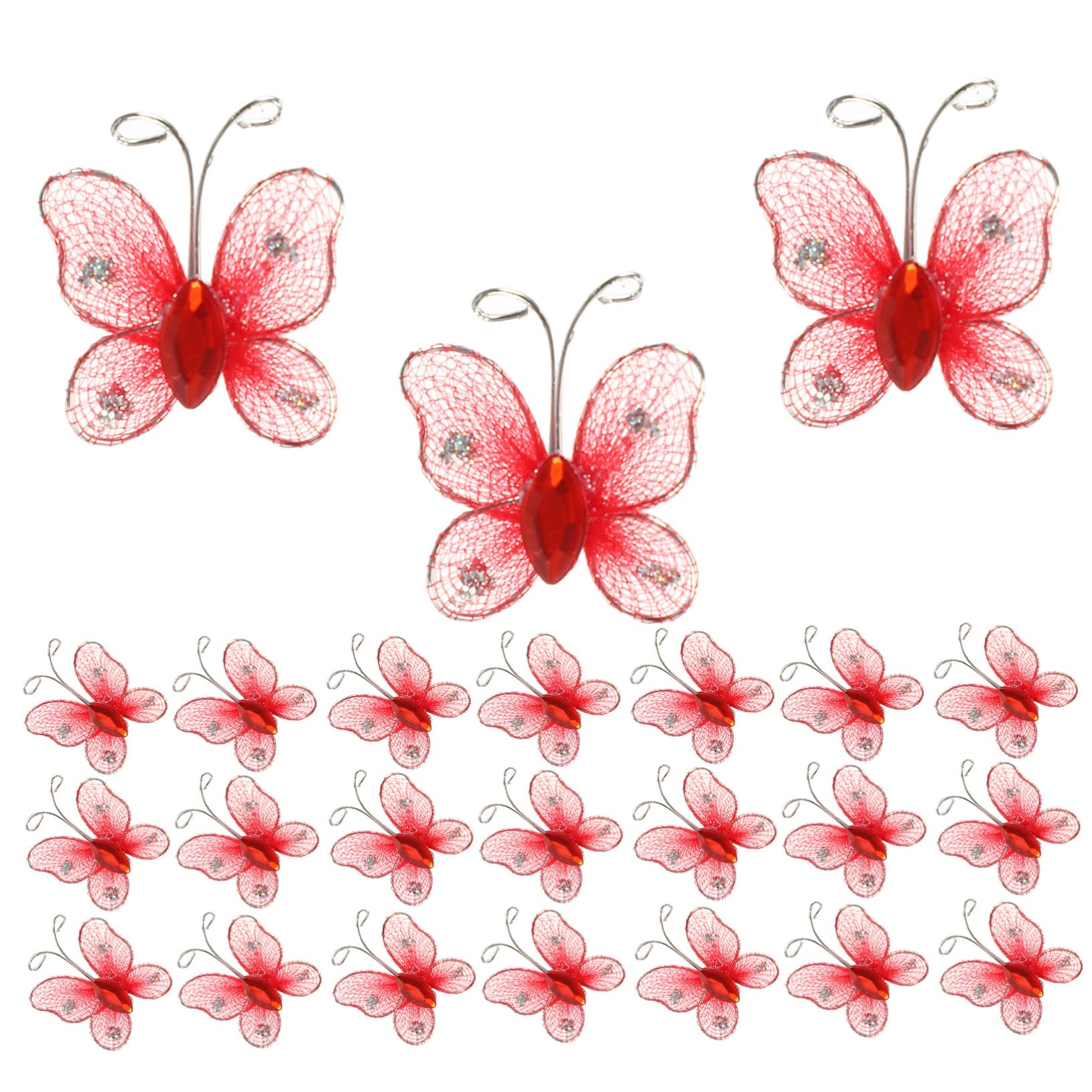 Hemobllo 250stücke Mesh Schmetterlinge Wanddekorationen Realistische Butterflies Für Kreative Raumgestaltungen Für Hochzeiten Partys Und -projekte