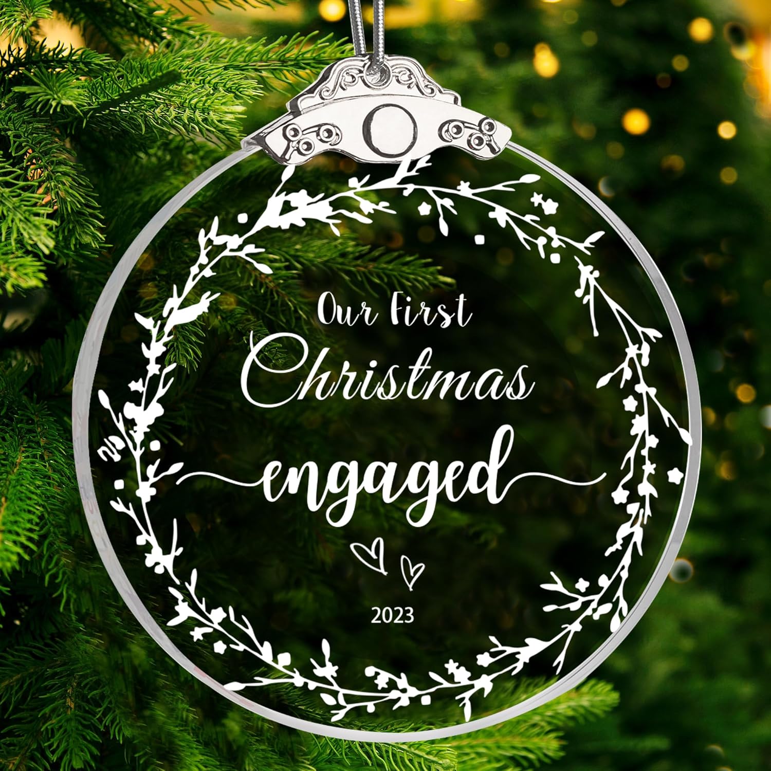 Engagement Gifts for Couple Glass Engaged Our First