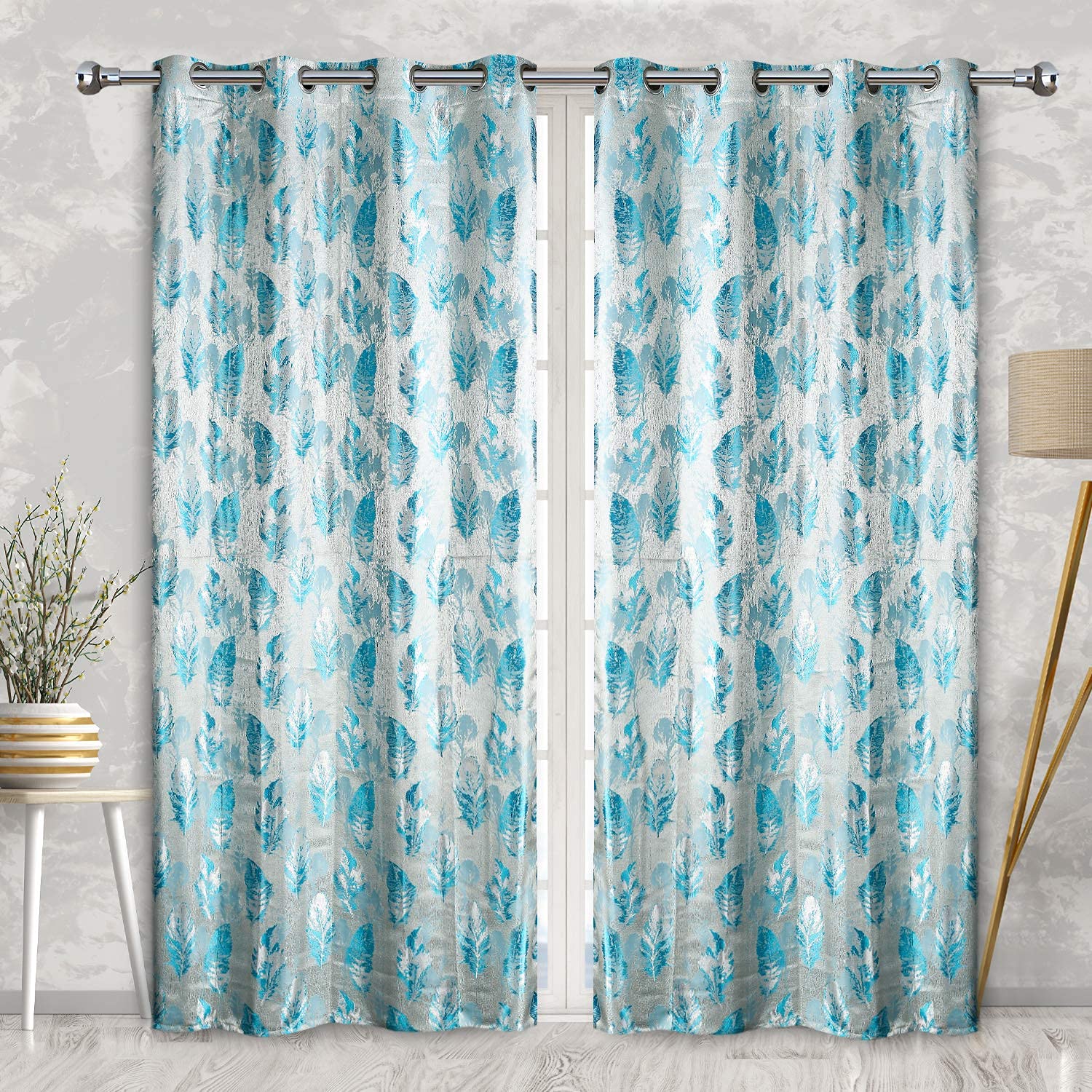 Home cloud 5 Pieces Polyester Jacquard Floral Parda Curtains for Window 6 Feet Set of 5 Pcs-[ 4 Feet x 6 Feet]- Color-Coffy (B09HKGVRWC) Amazon Price History, Amazon Price Tracker