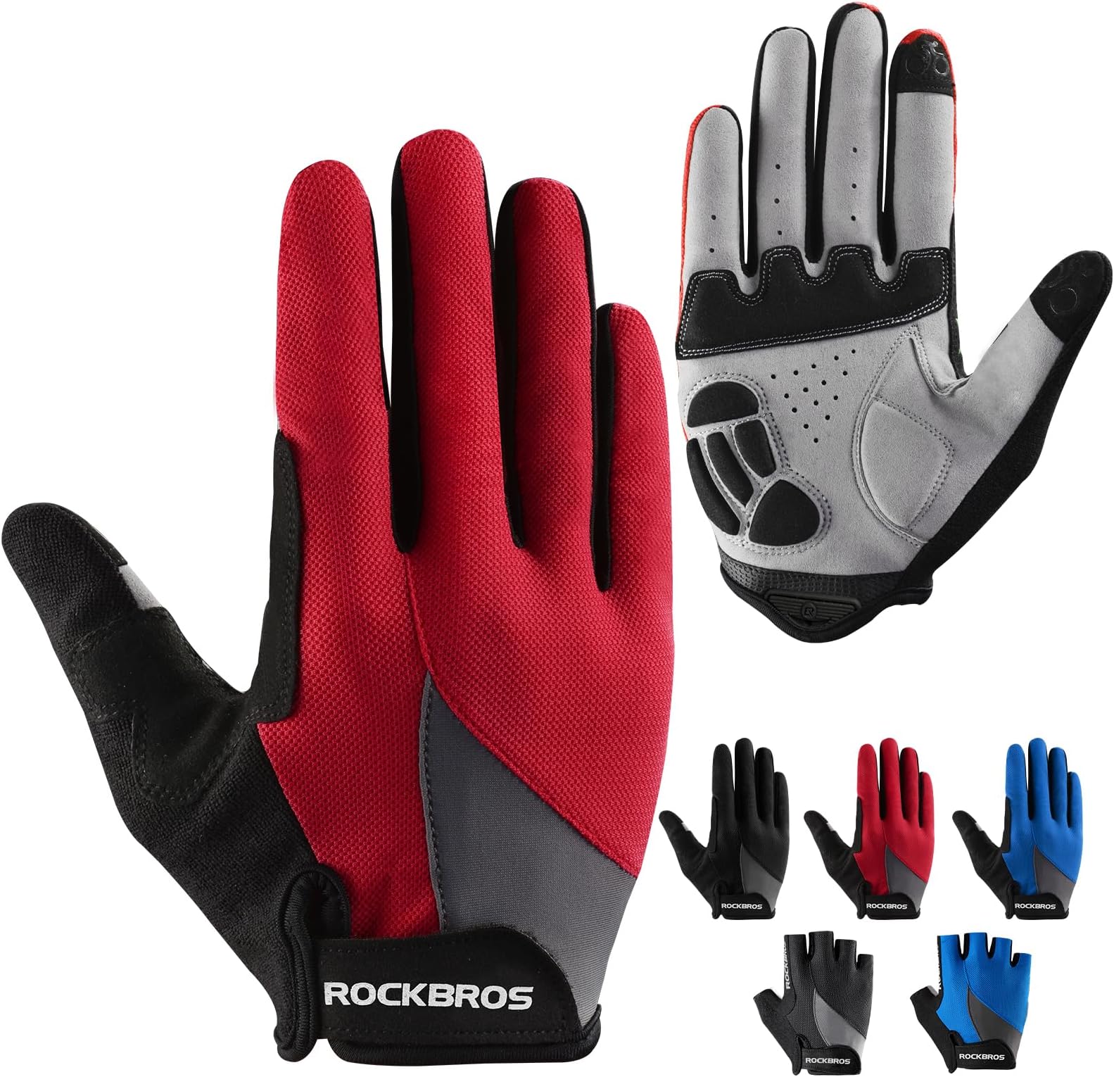 Cycling Gloves for Men Women - Breathable Gel Pad Road Mountain Bike Gloves - Touch Screen Anti-Slip MTB Gloves for Cycling Workout Outdoor Sports