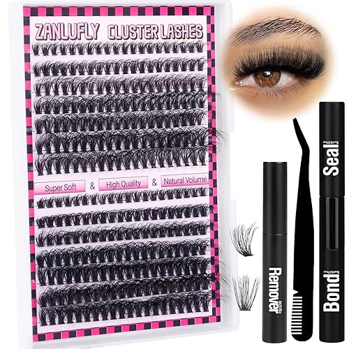 Kit de 280 pestañas individuales 30D+40D, rizos, 0.787 in, con unión de pestañas, sello y aplicador de pestañas de visón (0.78-0.78 pulgadas)