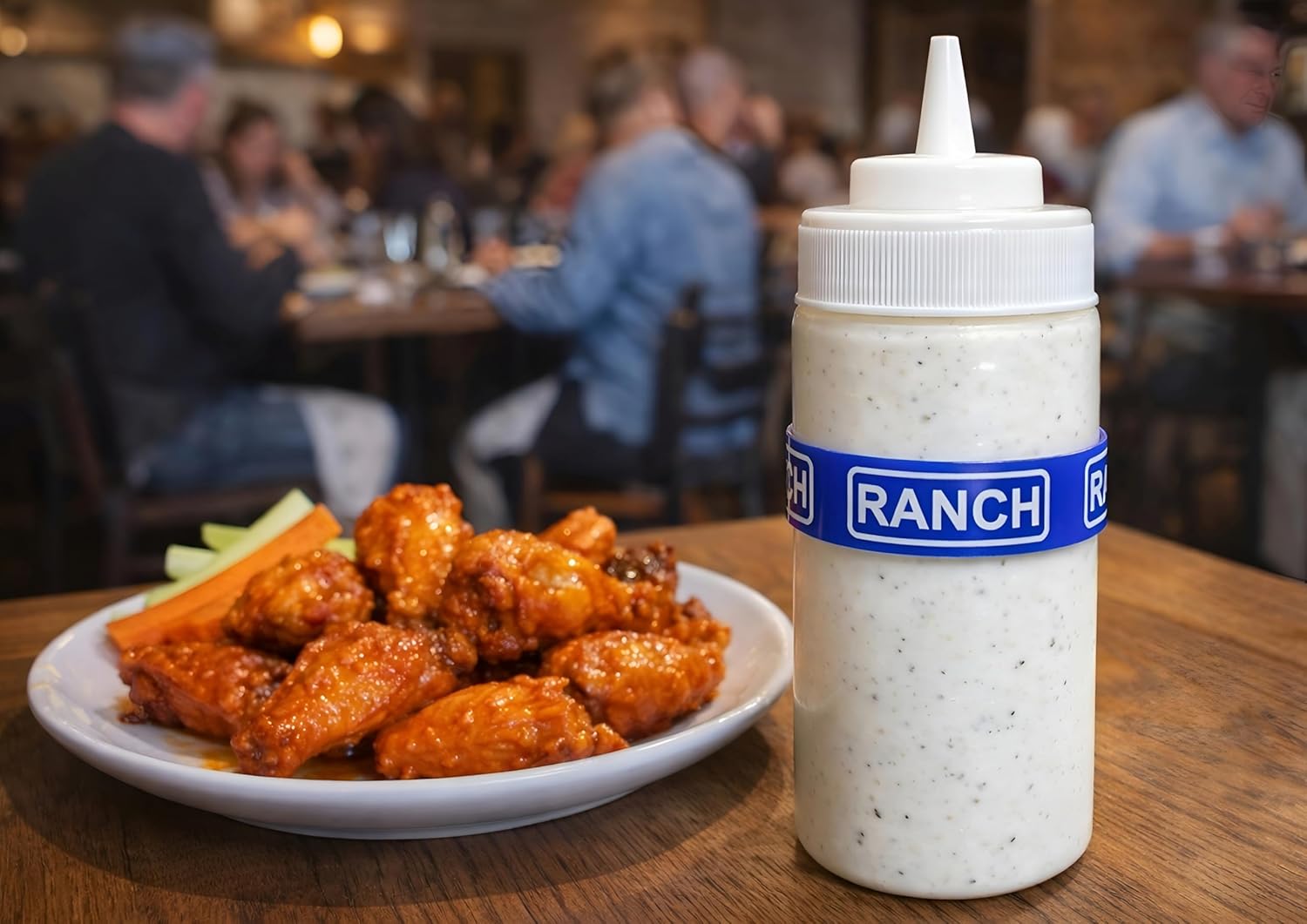 Ranch Dressing Label, Squeeze Bottle Label, Series 2. Dressing Identifier (Blue) (10) Piece