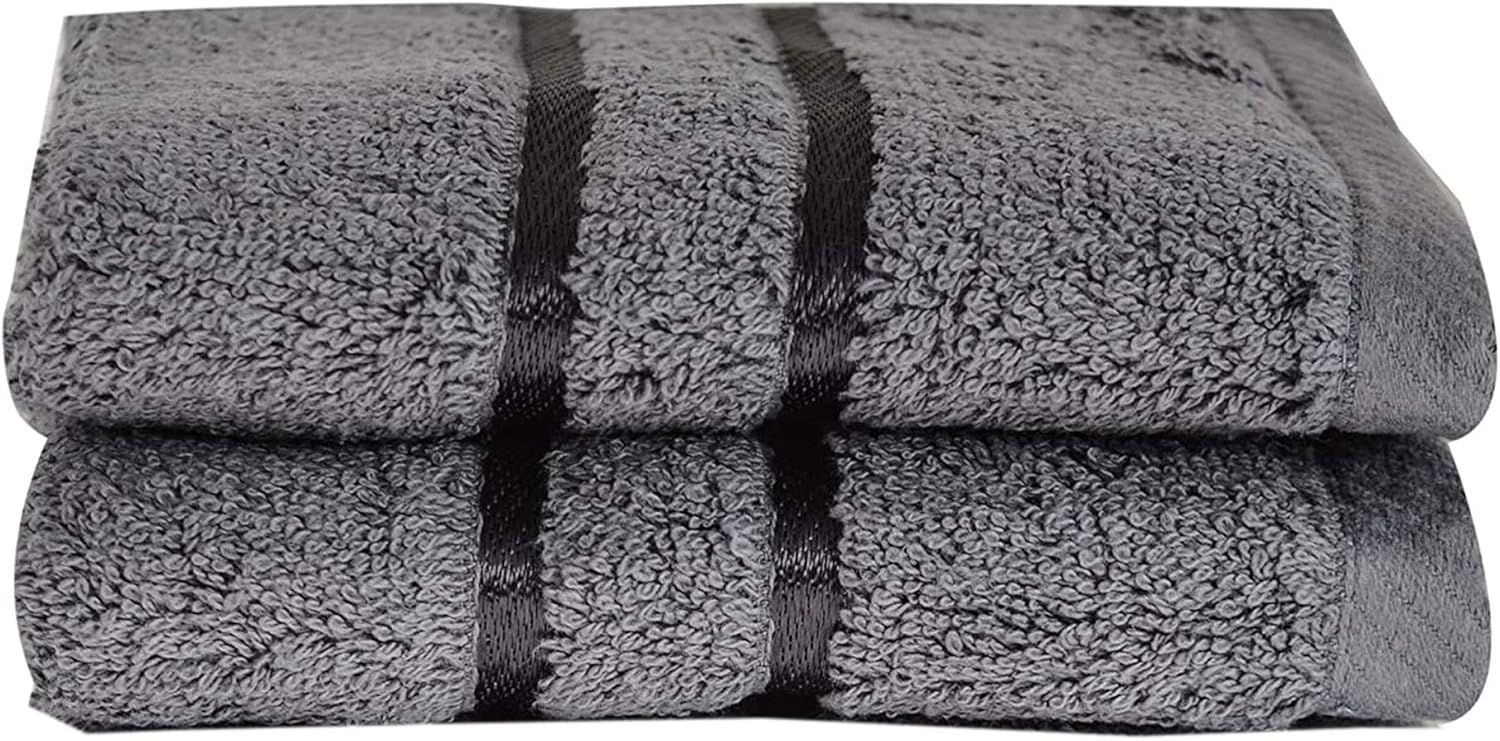 Towelogy® 600GSM Cotton Washcloths Multipack Quick Dry Flannels Face Towels Hotel Spa Bathroom Make Up Remover Cloths 30x30cm (Grey Charcoal