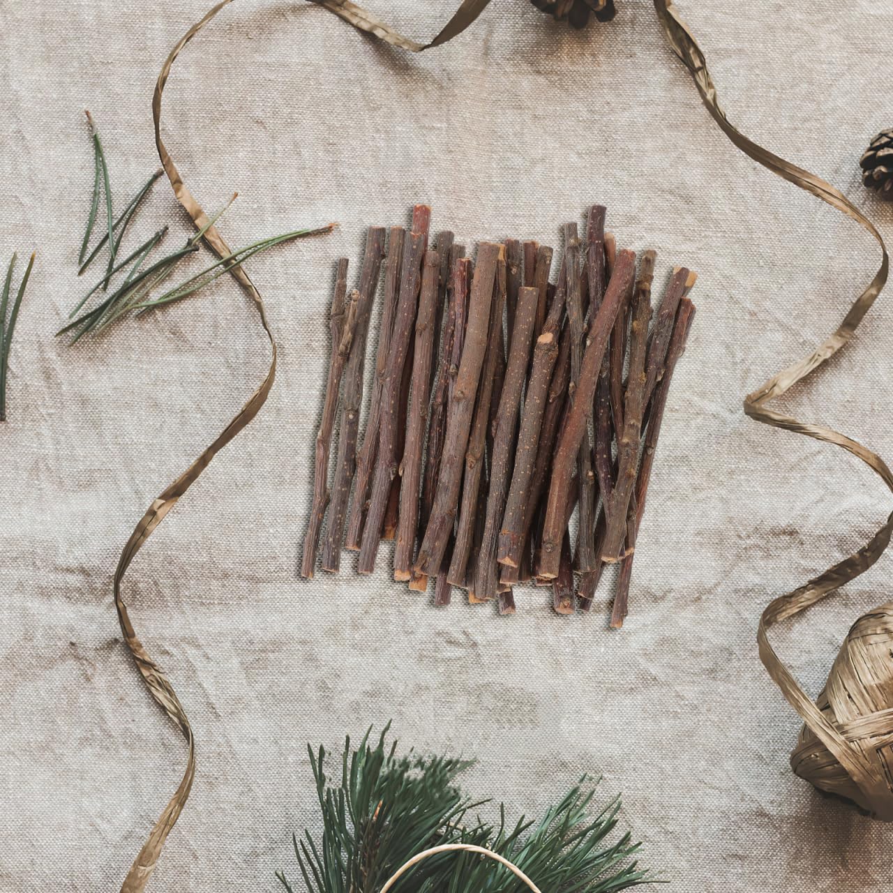 Garneck 40pcs Natural Wooden Sticks for Crafts: 12cm Real Wood Twigs for Crafting Fairy Gardens Rustic Small Log Bundle for DIY Art Decoration & Model Building - Image 3