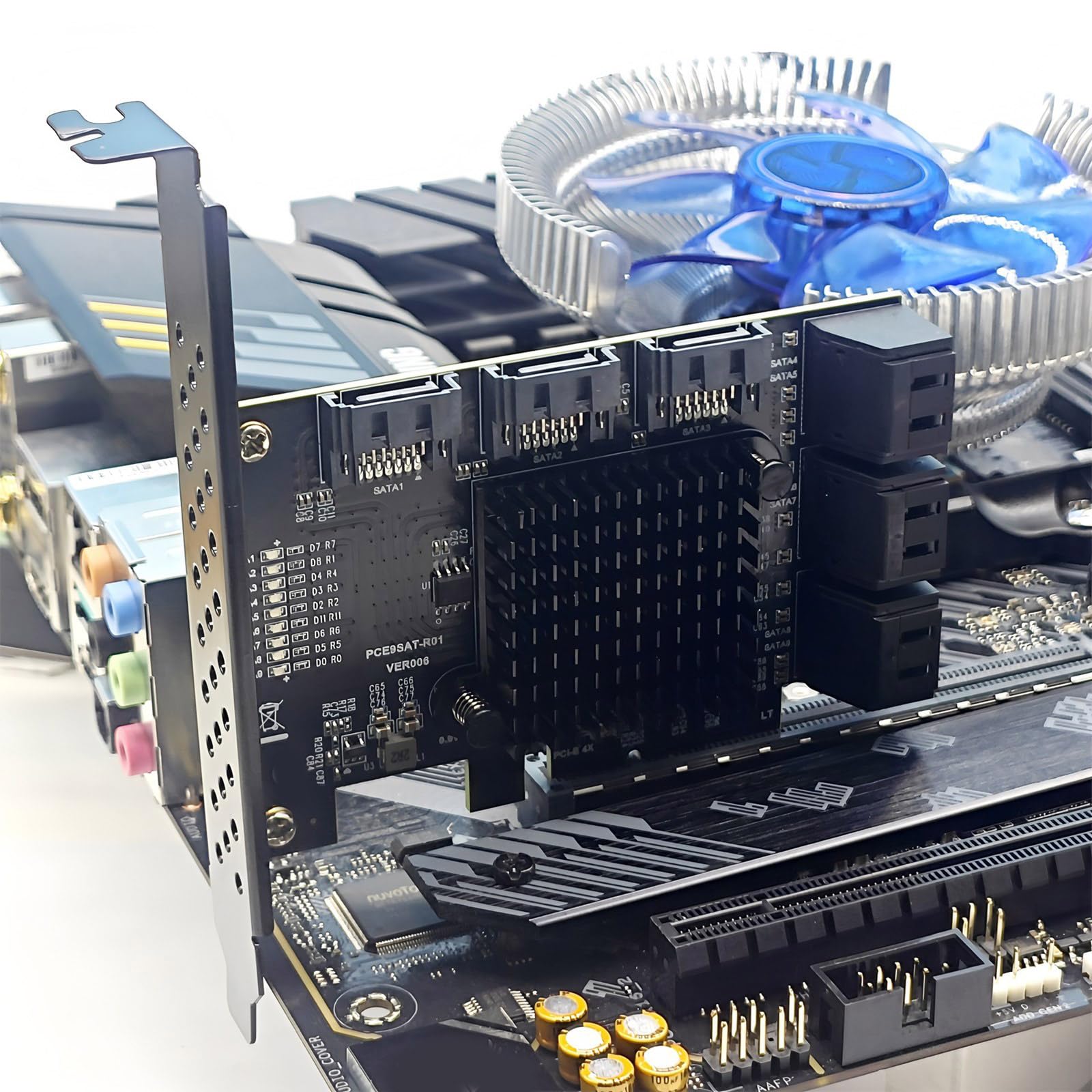 Adattatore host a 9 porte per slot PCIExpress 1X 4X con velocità di 6,0 Gbps e scheda di espansione PCIe hot swap