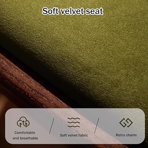 Miniatura 4 de Sillas de comedor, modernas sillas de comedor de madera, silla de cocina tapizada, taburete sin brazos de granja, silla ocasional para cocina, sala