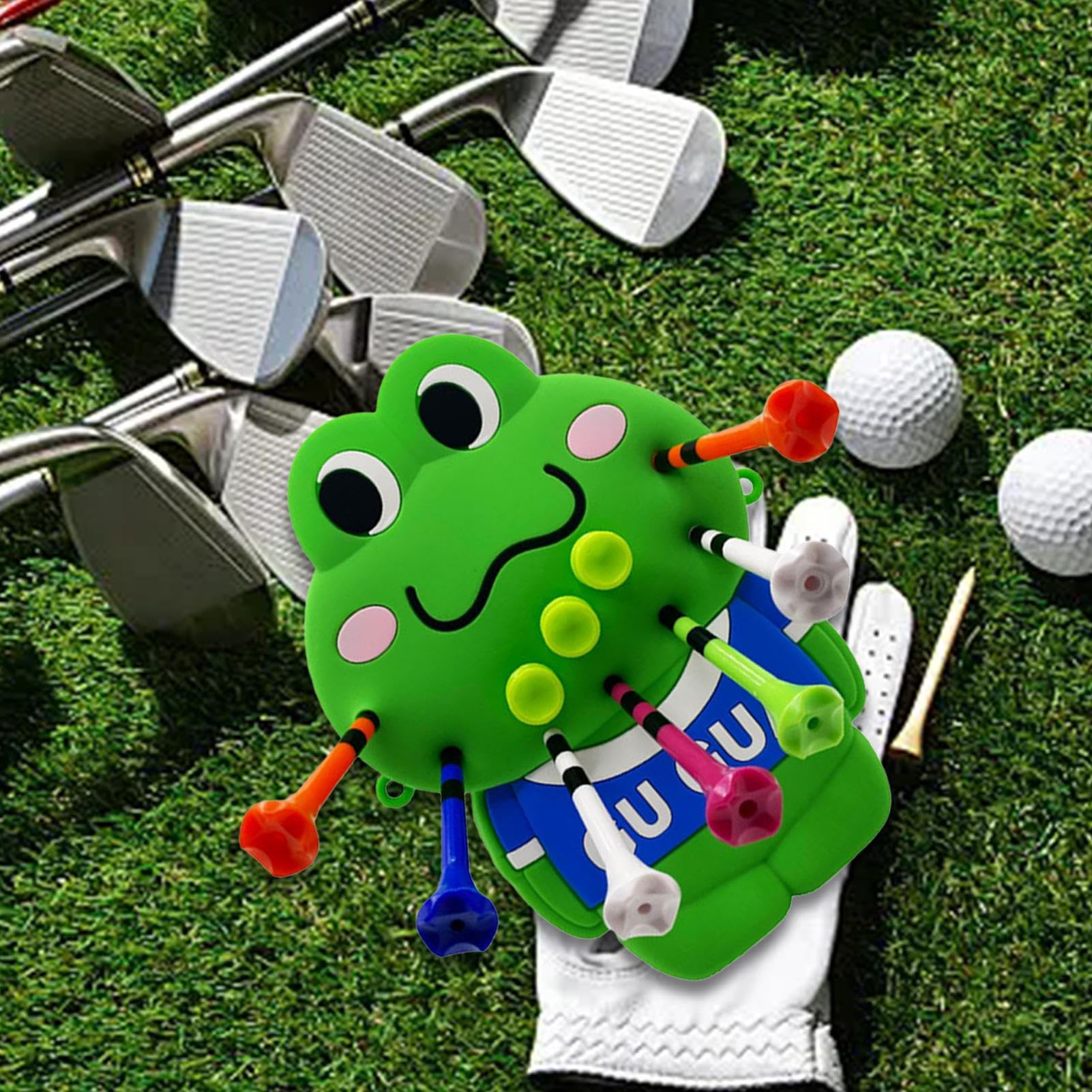 Pochette de Stockage pour Tees de Golf Hommes, Porte-Balles Frog, Organisateur Accessoires Entraînement