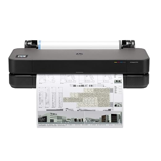 HP DesignJet T210 Large Format 24-inch Plotter Printer, with Modern Office Design (8AG32A) , Black