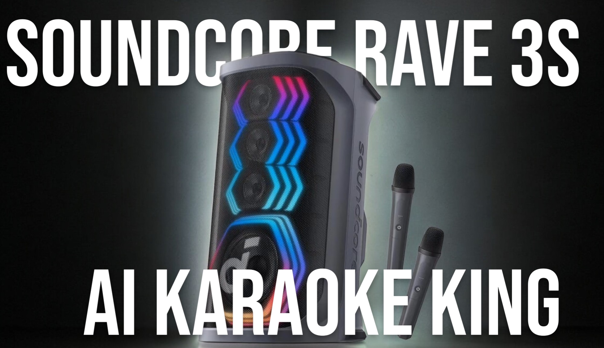 Watch Soundcore Rave 3s two mics and lighting on Amazon Live