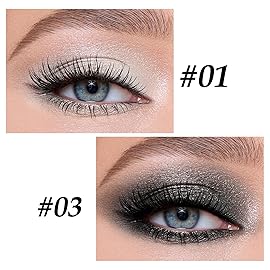 Boobeen Waterproof Eyeshadow Stick Shimmer Cream Eyeshadow Pen - Easy to Use Glitter Eye Makeup Kit (01 + 03)