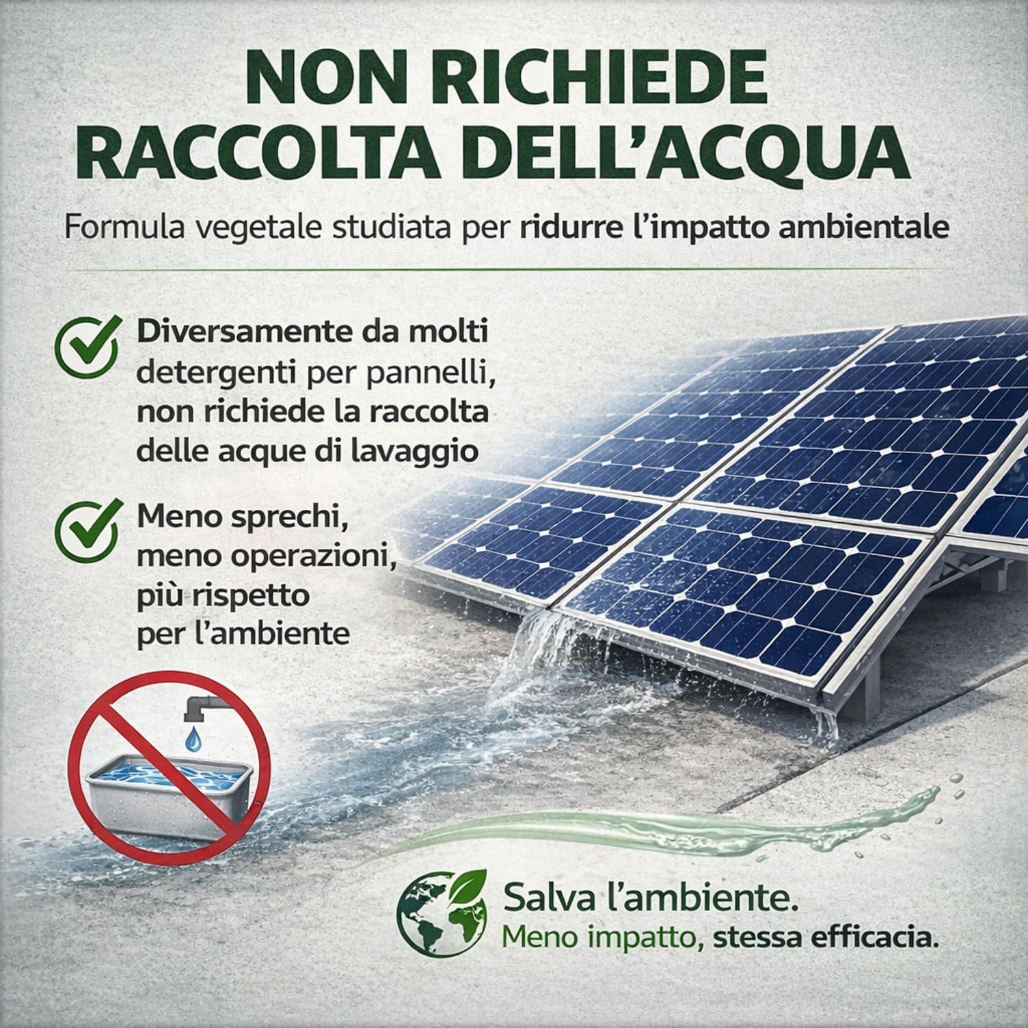 PIP Eco Detergente Concentrato Pannelli Fotovoltaici 1L - Pulizia Pannelli Solari Vegetale Ecologica Antistatica