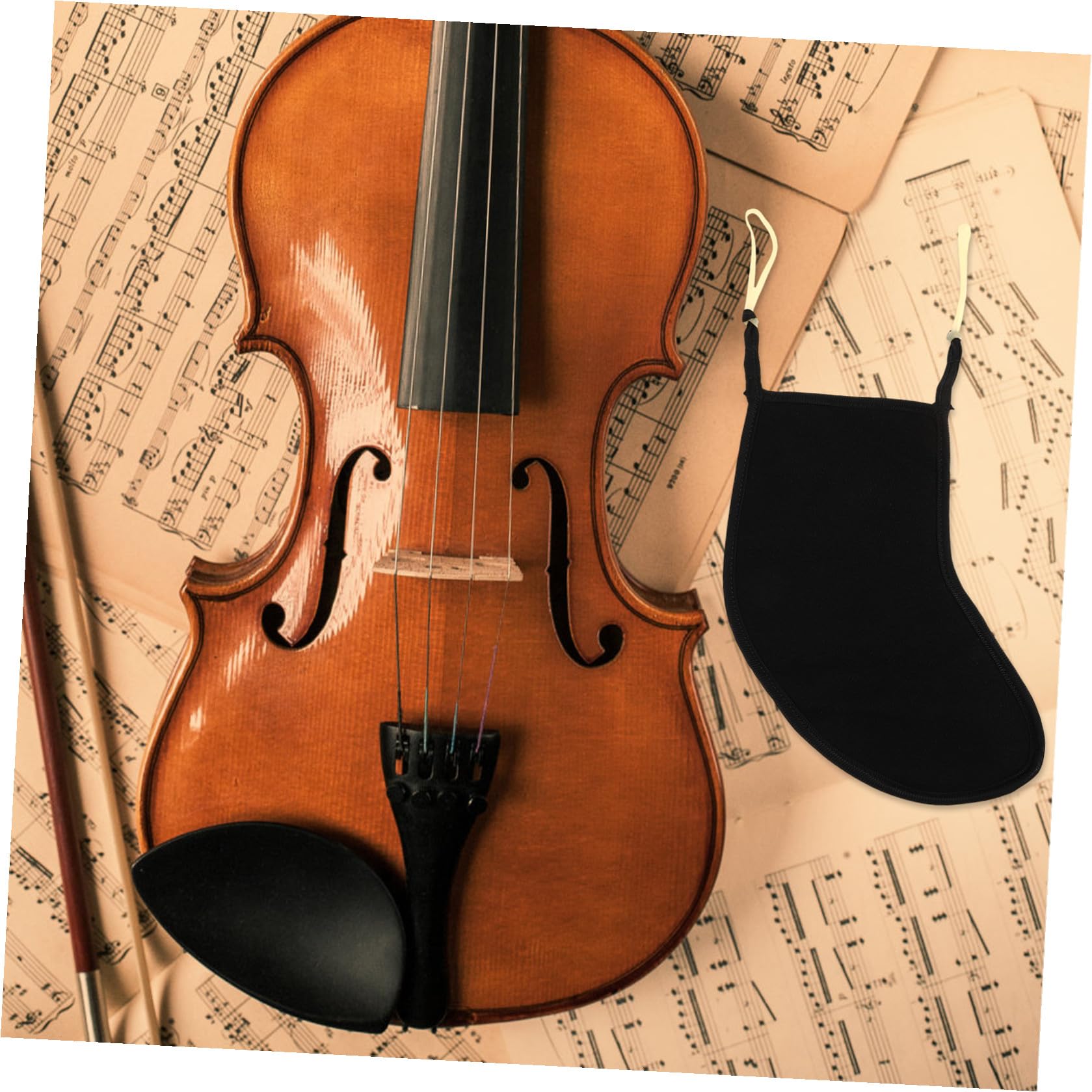 SECFOU Almohadilla De Apoyo Barbilla Cómoda Almohadilla Para Mentonera De Violín Soporte Para Violín y Agradable Piel Para Violinistas Práctica o Actuación