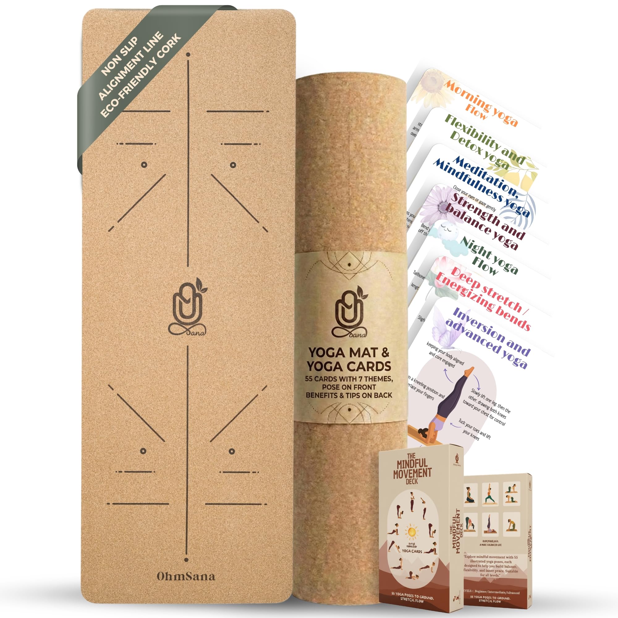 Ohmsana Natural Cork Yoga Mat