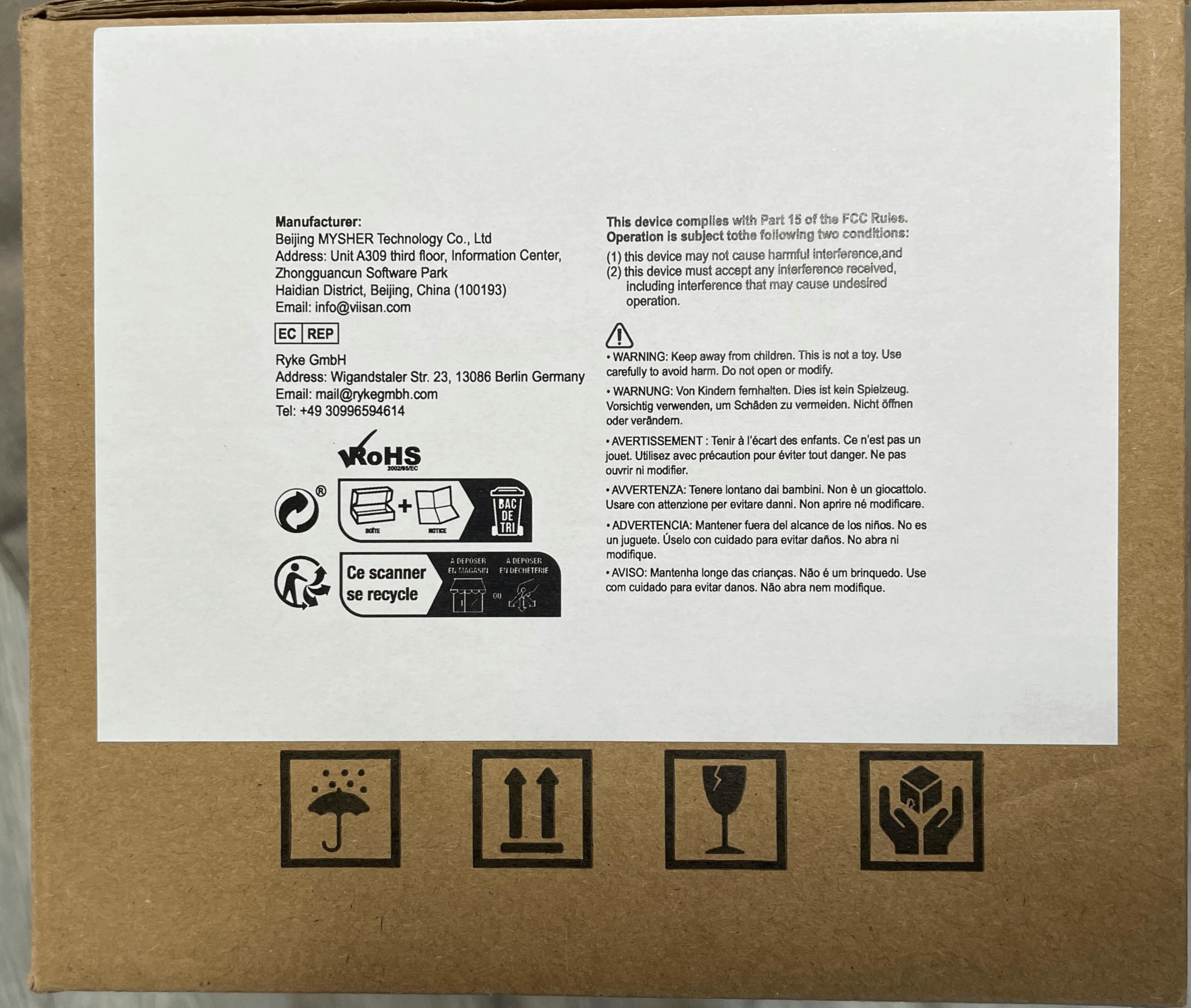 VIISAN Scanner de documents, USB 16 MP, taille d'enregistrement A4, Deskewing, numérisation de documents multipages, technologie OCR et TTS, fonctionne avec Windows et MacOS