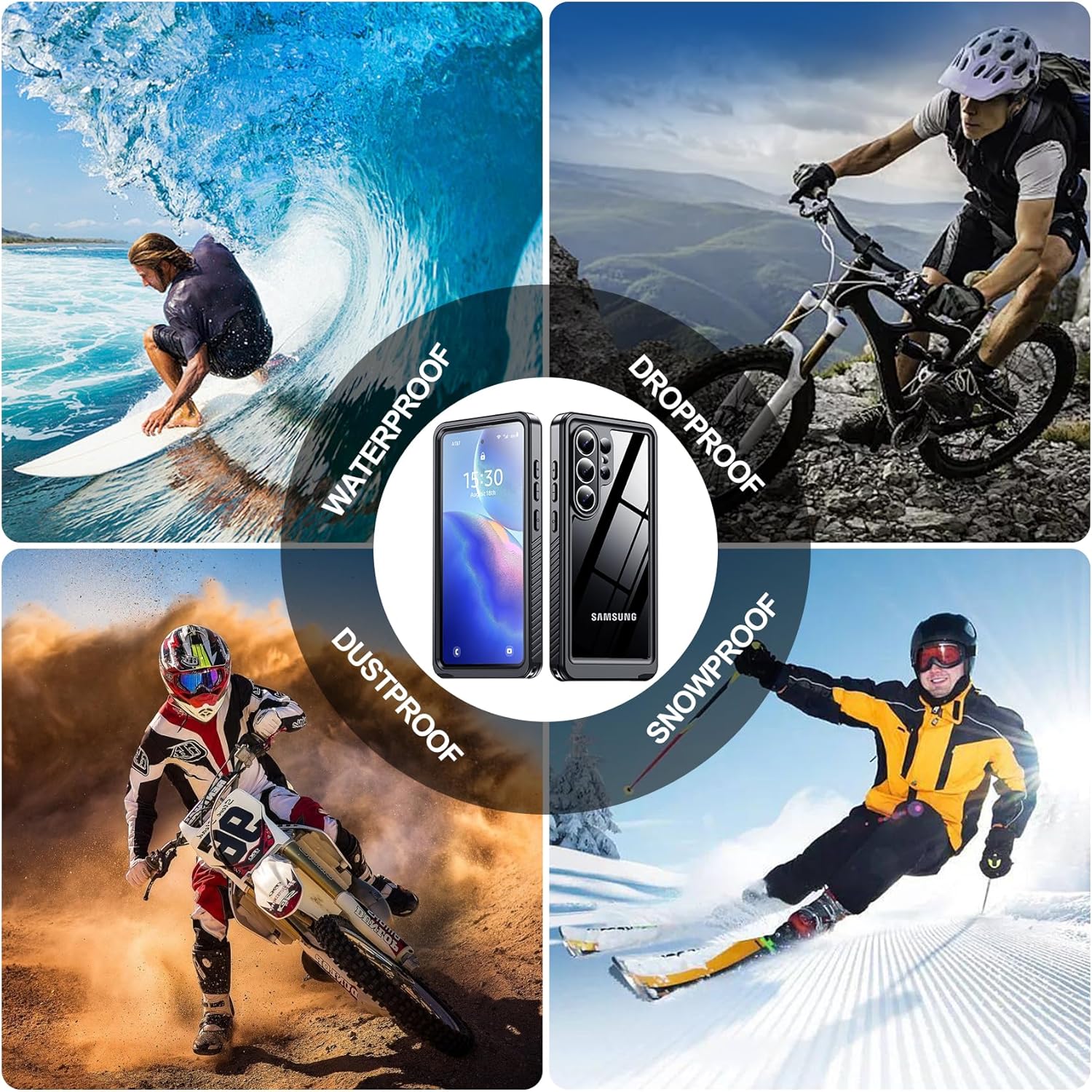 xiwxi for Samsung Galaxy S26 Ultra Case Waterproof,[IPX8 Underwater Case][Full Body Shockproof & Military Dropproof] Built-in Screen & Camera Lens Protector for Galaxy S26 Ultra 6.9"-Black