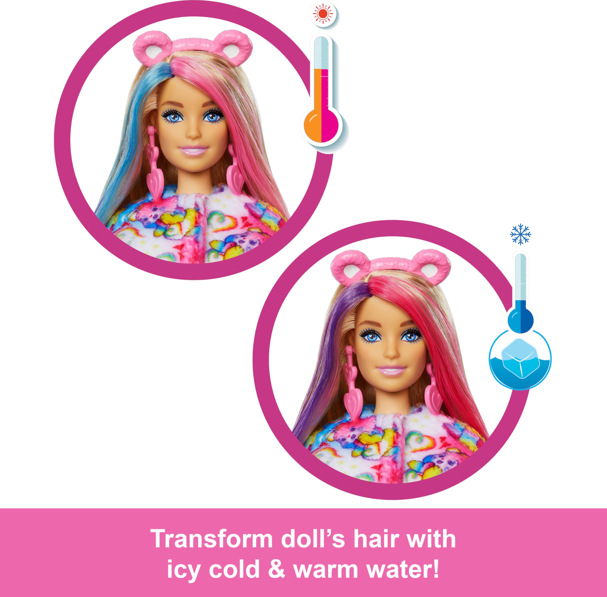 Care Bear Barbie Reveal Barbie Doll, Cutie Reveal Teddy Bear Plush