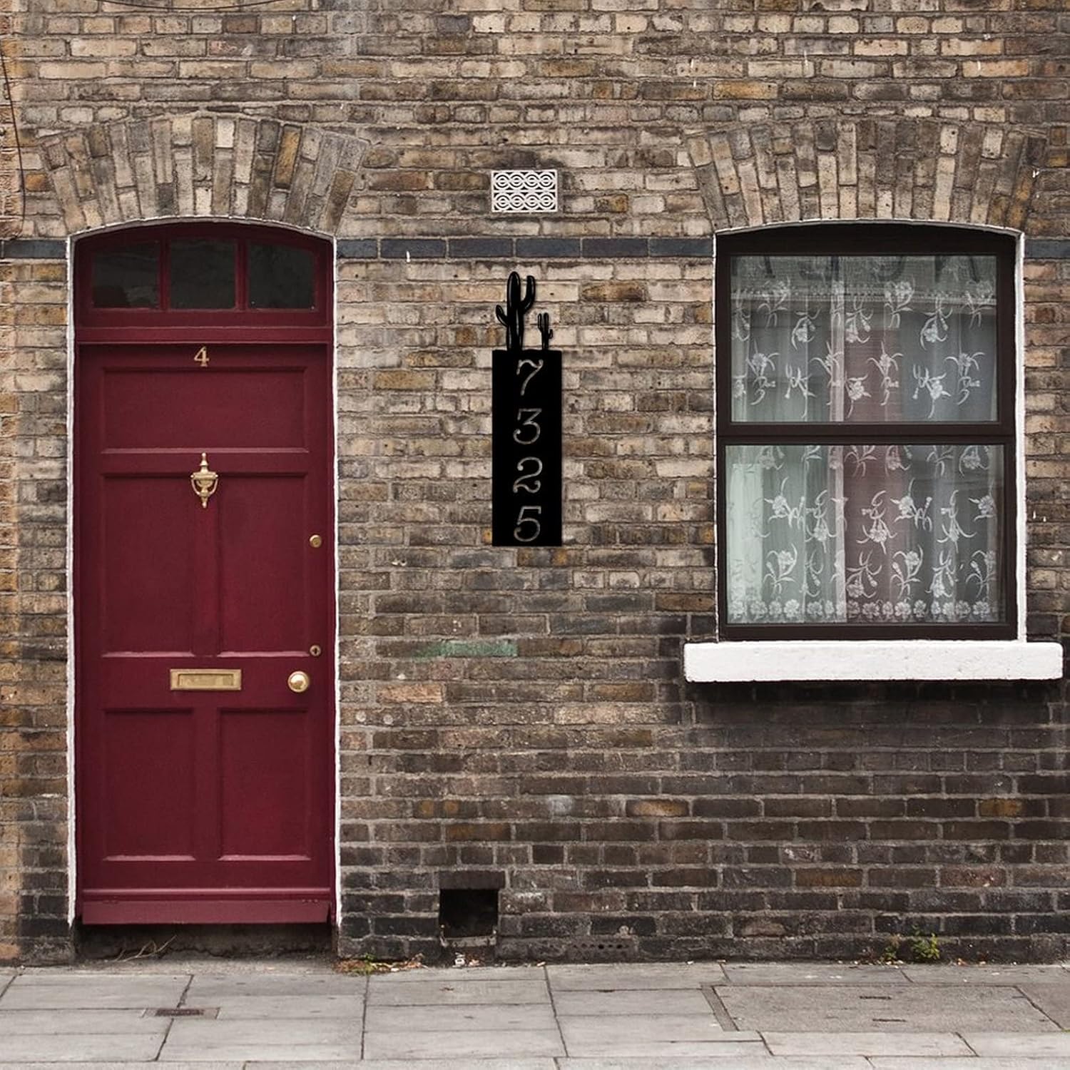 Address Sign Custom House Numbers Vertical Wall Decor Art Outside Decorations Aluminum Retro for House, Street, Door 3D Weather Resistant Gift for New House 18Inch Black