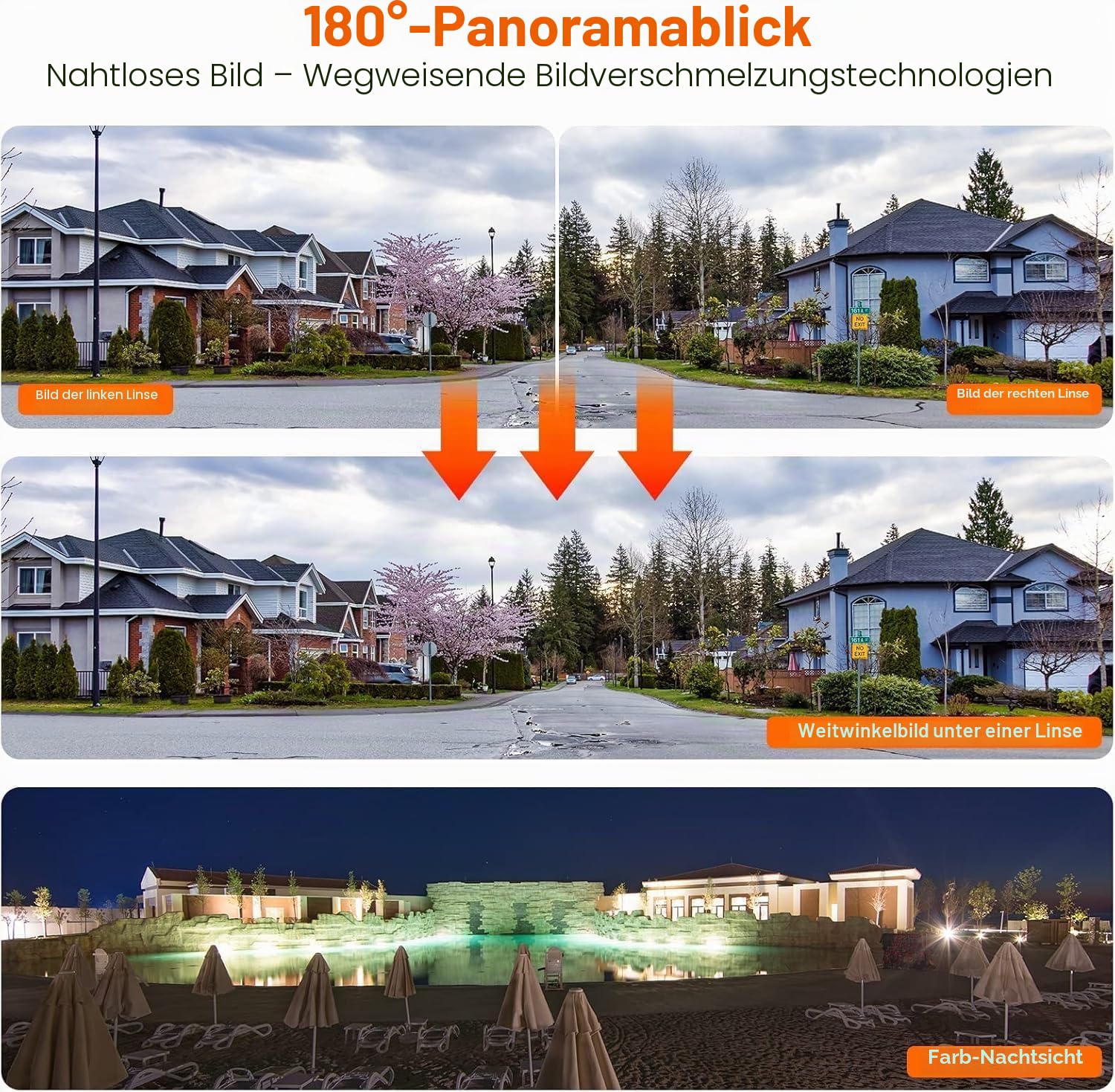 HIKVISION DS-2CD2387G2P-LSU/SL ColorVu 8MP Panorama-Turret IP-Kamera, 4 mm Festobjektiv für drinnen und draußen