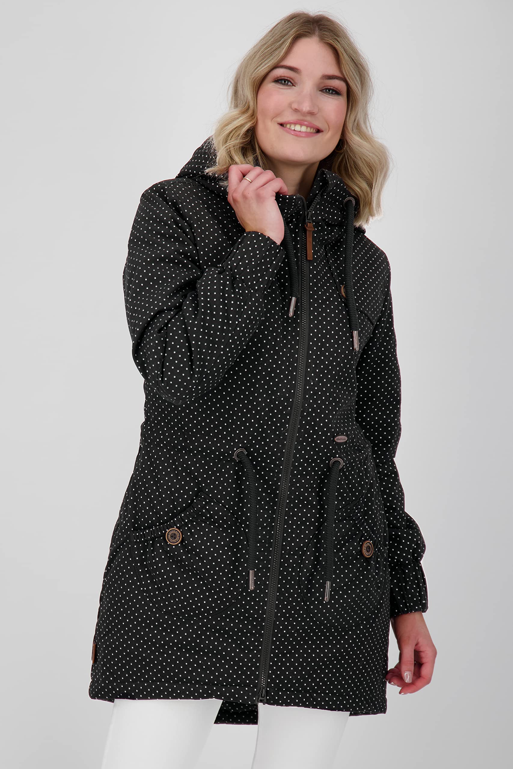 ALIFE and Kickin Jacke Parka Übergangsjacke Damen Long Mantel CharlotteAK A Coat