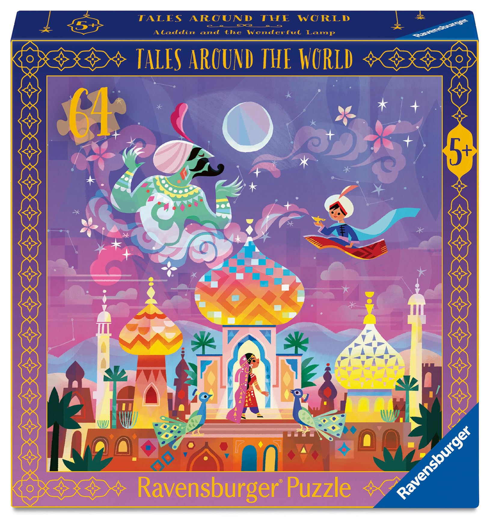 Ravensburger Tales Around the World 64 Piece Jigsaw Puzzle – Aladdin and the Wonderful Lamp | Kids Puzzle with Story Poster | Educational Fairytale Puzzle for Children Aged 4+