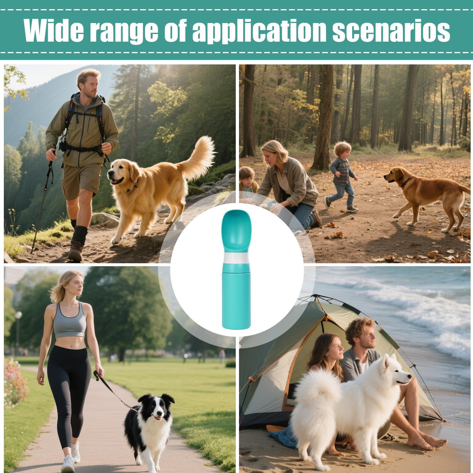 Borraccia canina Contenitore Isolato In Acciaio Inossidabile A Prova Di | per cibo e acqua da cuccioli da esterno 400ml per cani piccoli, e grandi: passeggio, jogging, trekking, campeggio
