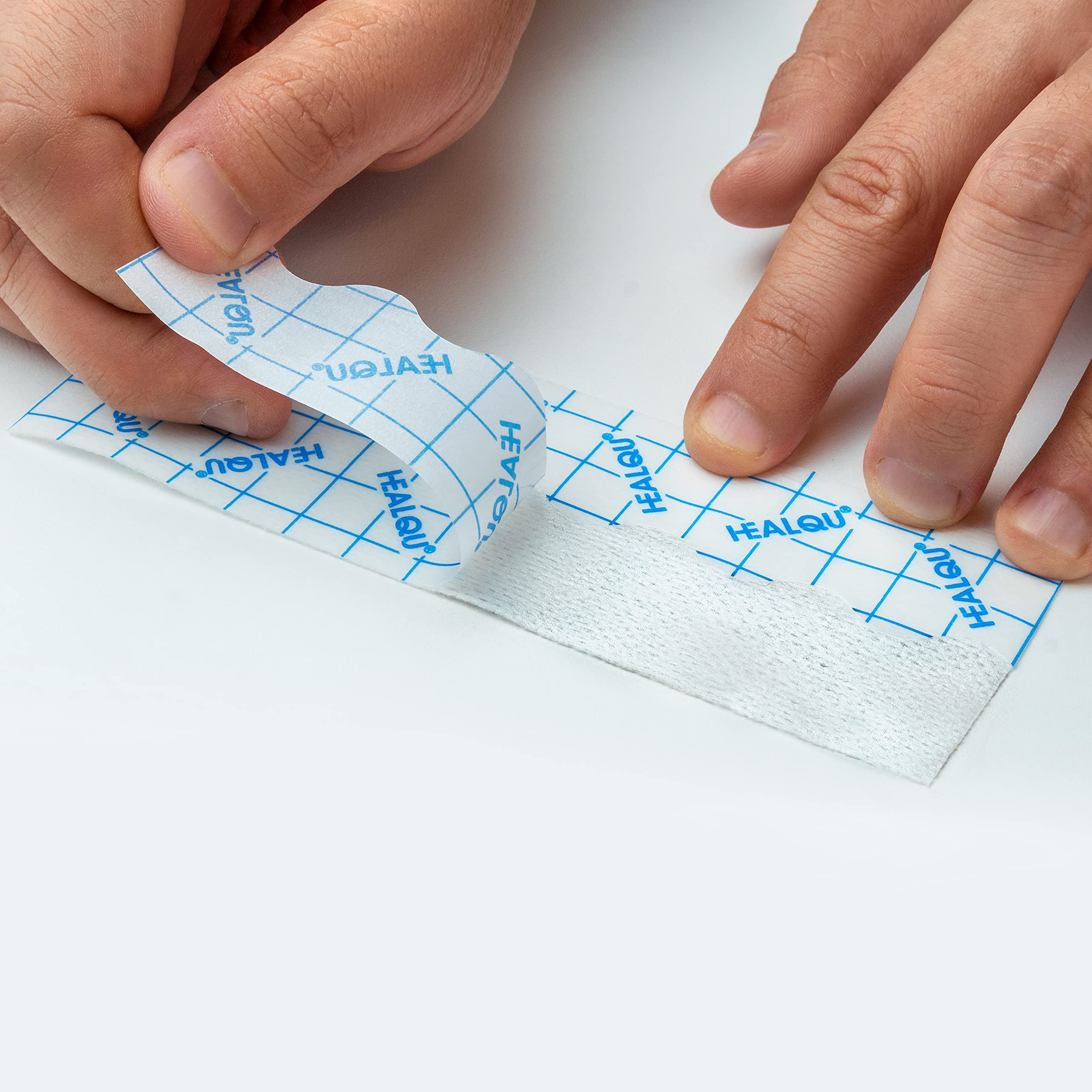 Healqu Cinta adhesiva para heridas, cinta adhesiva de 10,2 cm x 30,5 cm, 2 rollos de cinta adhesiva para vendaje, cinta de tela cómoda para el cuerpo, papel fácil de separar, 10,2 cm x 27,9 cm