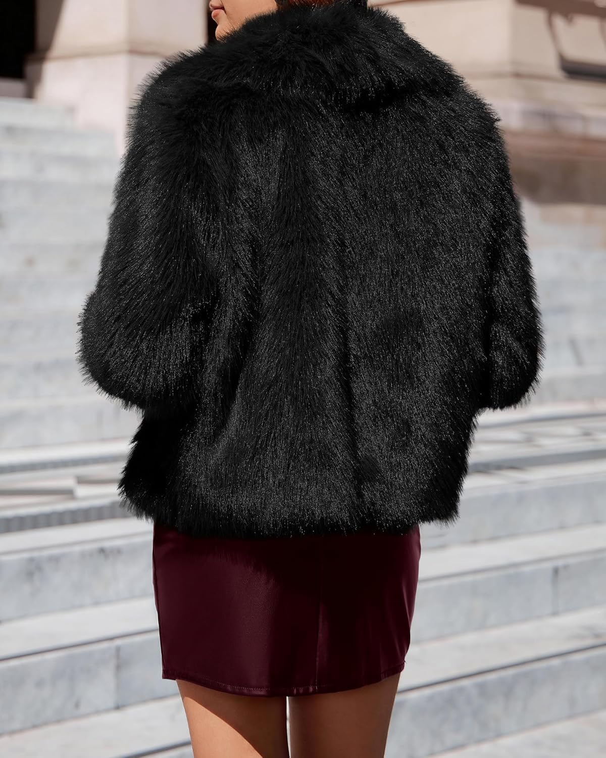 BTFBM Faux Fur Jacket Women Fluffy Winter Cropped Coats Zip Up Fuzzy Jackets Long Sleeve Furry Coat 2026 Fall Clothes - Image 3