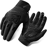 INBIKE Guantes de Ciclismo para Motocross, Bicicleta de montaña DH Road Riding Guantes de Ciclismo de Dedo Completo Negro M