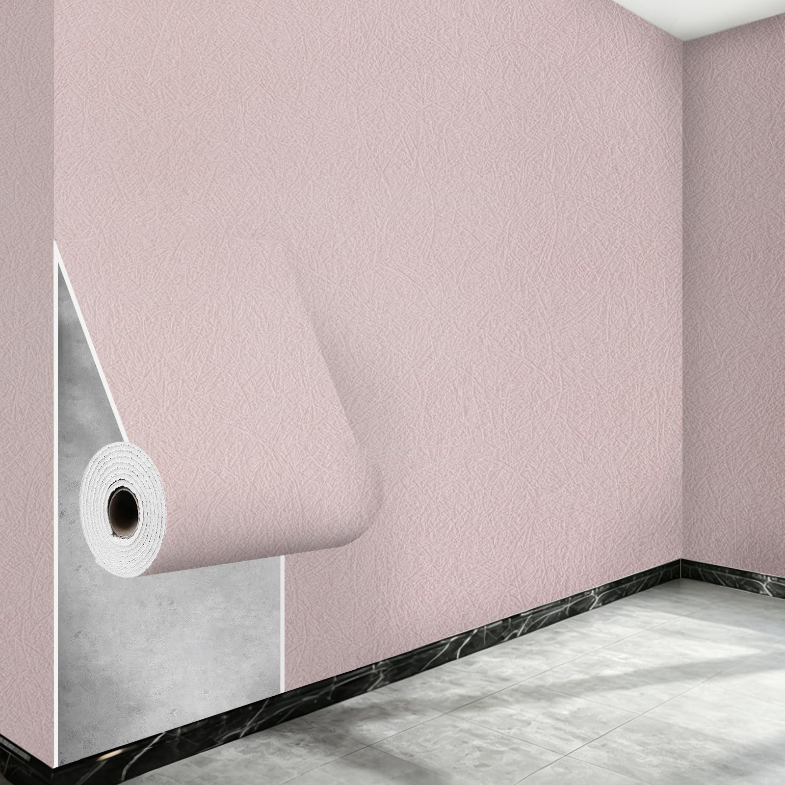 Anttyscar 4Roll Stripe Pink Thicken Self Adhesive Wallpaper 3D Thermal Insulating Peel and Stick Wallpaper Thermal Insulating Wall Panels Stick On Wall Covering Kitchen Removable Furniture Sticker — image 1