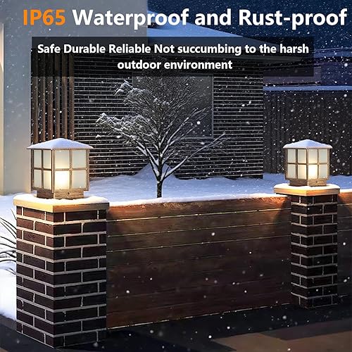 Miniatura 2 de SLAWA Luces de poste para exteriores, modernas luces de columna para entrada al aire libre con carcasa de aluminio, luces de pilar de patio al aire