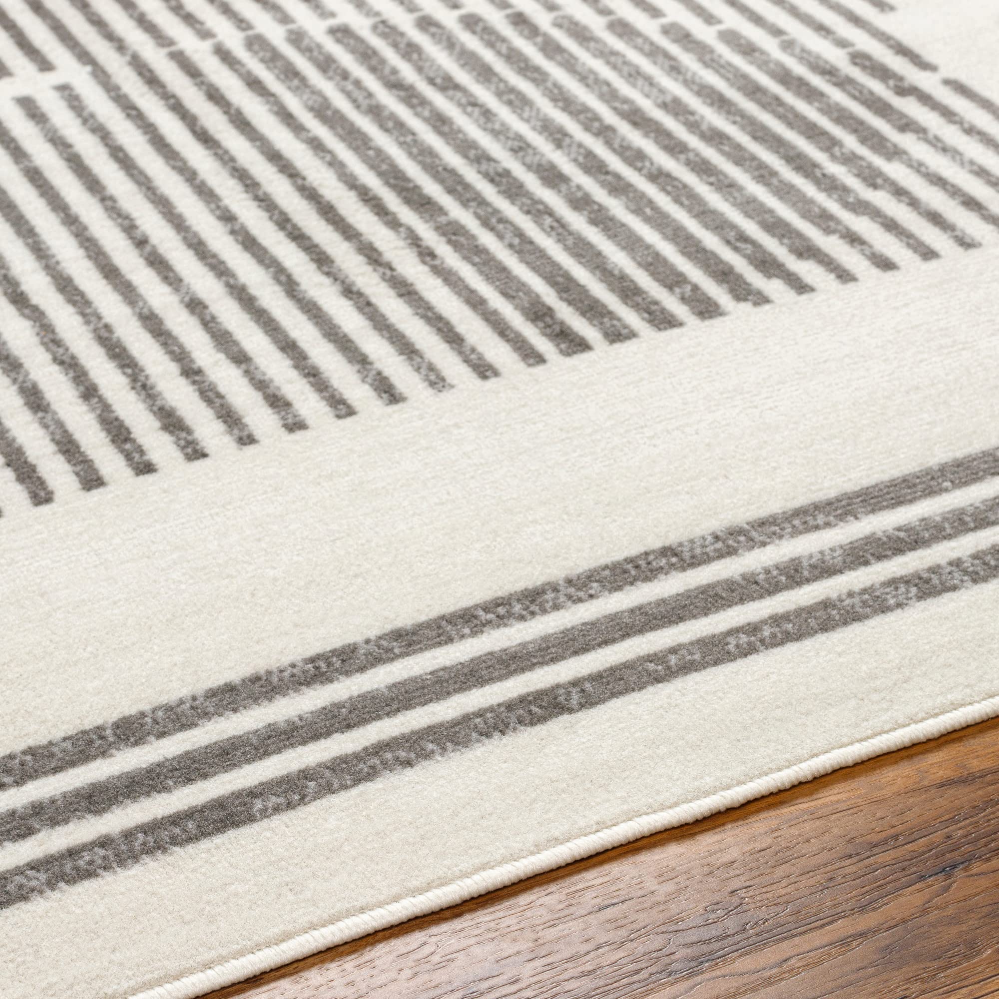 Livabliss Livorno Tappeto Salotto Moderno Astratto Tappeto Soggiorno, Camera da Letto, Pranzo Moderni Tappeti Effetto Marmo, Morbido e Pelo Corto, Ampio 152x213 cm, Avorio, Grigio