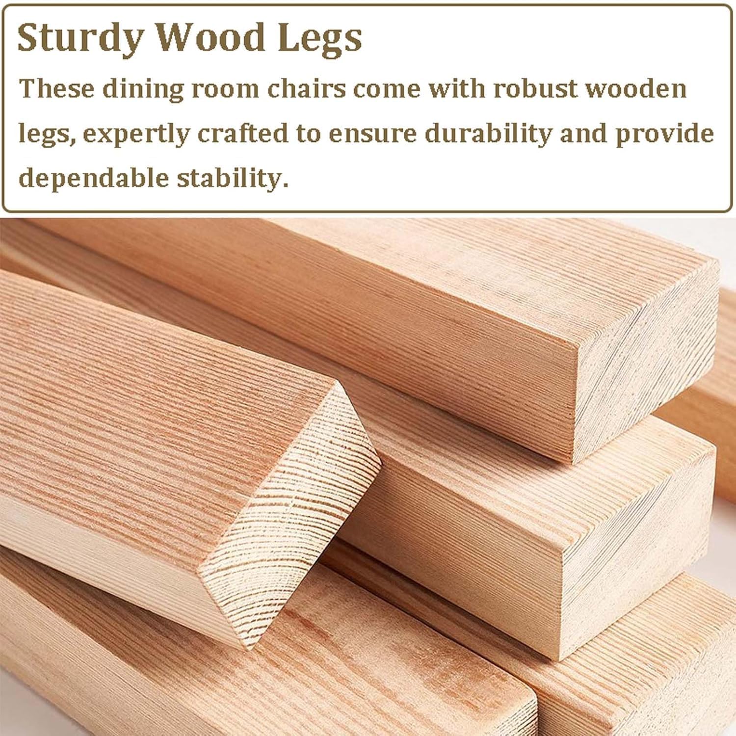 Solid Wood Dining Chairs Set of 2, Modern Upholstered Dining Chair with Curved Backrest, Natural Wood Legs (Oak, 18.11 in)