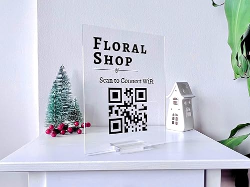 Miniatura 8 de Custom Acrylic Business Decoration Sign - Personalized QR Sign Shop Decor Business Social Media Sign Sign for Business Custom Acrylic Sign Acrylic