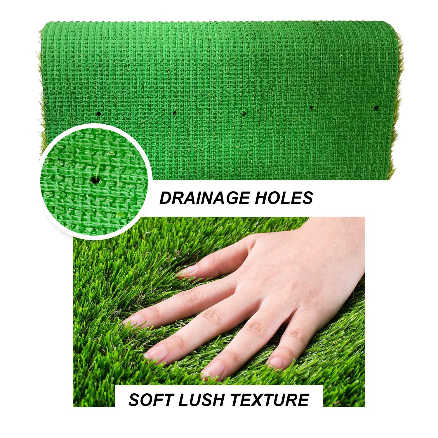 imhapPEE Ultra Soft Artificial Grass Rug for Dogs - Realistic 4 Tone Puppy Potty Training 20" by 30" 2