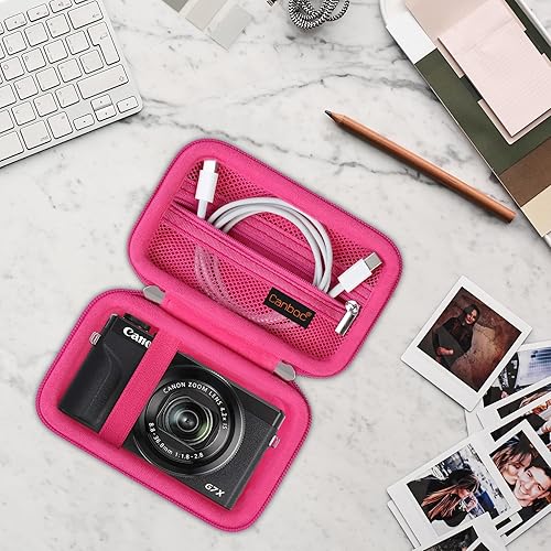 Miniatura 8 de Canboc Funda de transporte para cámara digital Canon PowerShot G7 X  G5 X Mark II  G7X, bolsa de cámara de vlogging para apuntar y disparar,