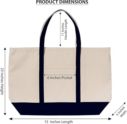 Miniatura 4 de Bolsa de mano pesada con cremallera y bolsillo frontal 23 "x 15" x 5"