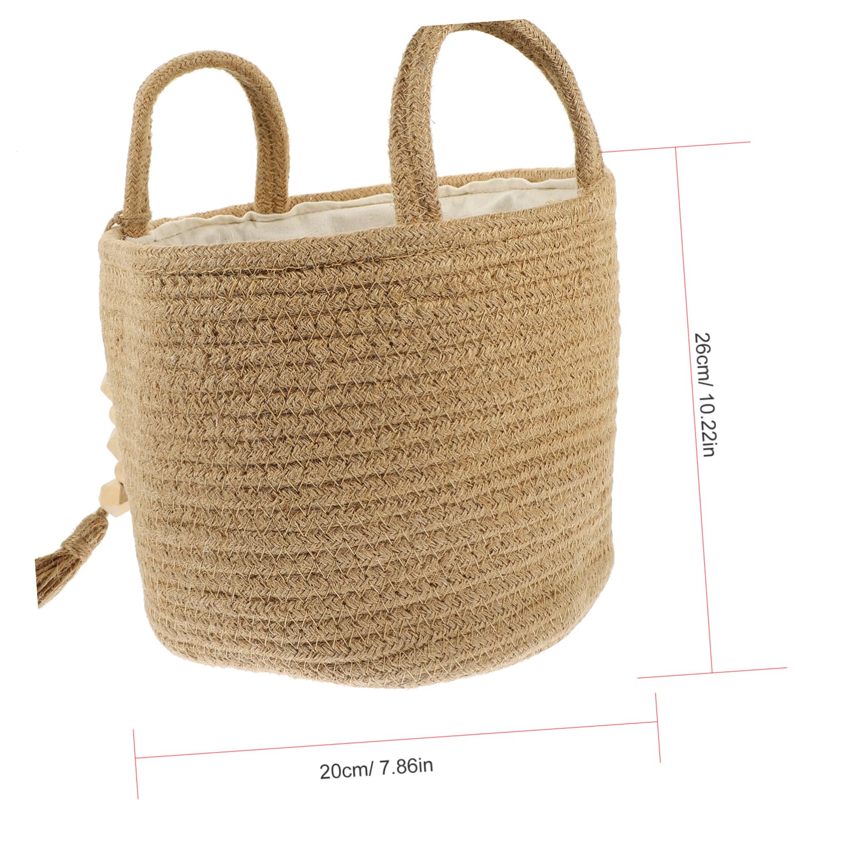 Cabilock Cesta de Almacenamiento de Cuerda de Algodón con Forro de Yute Organizador para Ropa Sucia y Objetos Diseño y Textura Tejida para Hogar Decoración