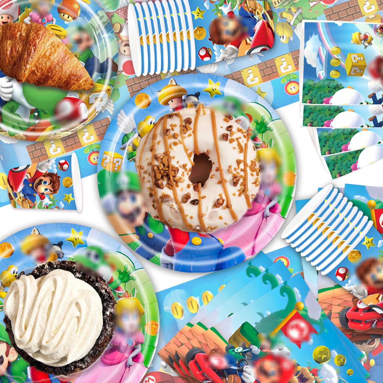 110 Décoration pour anniversaire Mari,vaisselle, assiettes en carton, assiettes pour enfants, gobelets, ballons, décorations pour 10 personnes.