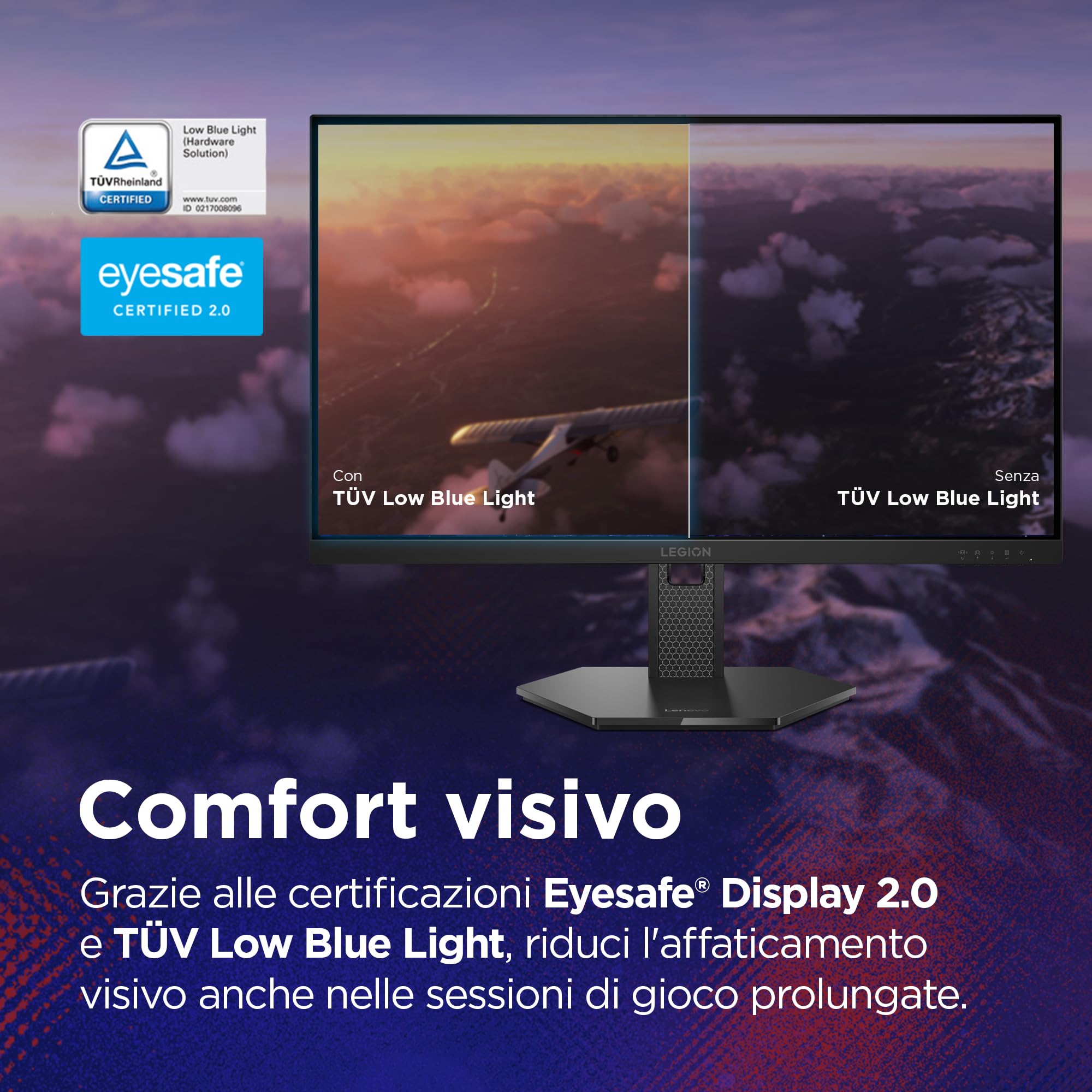 Lenovo Legion 27-15 | 27" Monitor Gaming IPS Full HD | 240Hz | 0.5 ms | DP 1.4, 2x HDMI 2.1 | AMD FreeSync Premium | Regolabile | VESA 100x100
