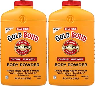 Medicated Original Strength Body Powder, 10 oz., Talc-Free, Anti-Itch, Absorbs & Cools (Pack of 2)