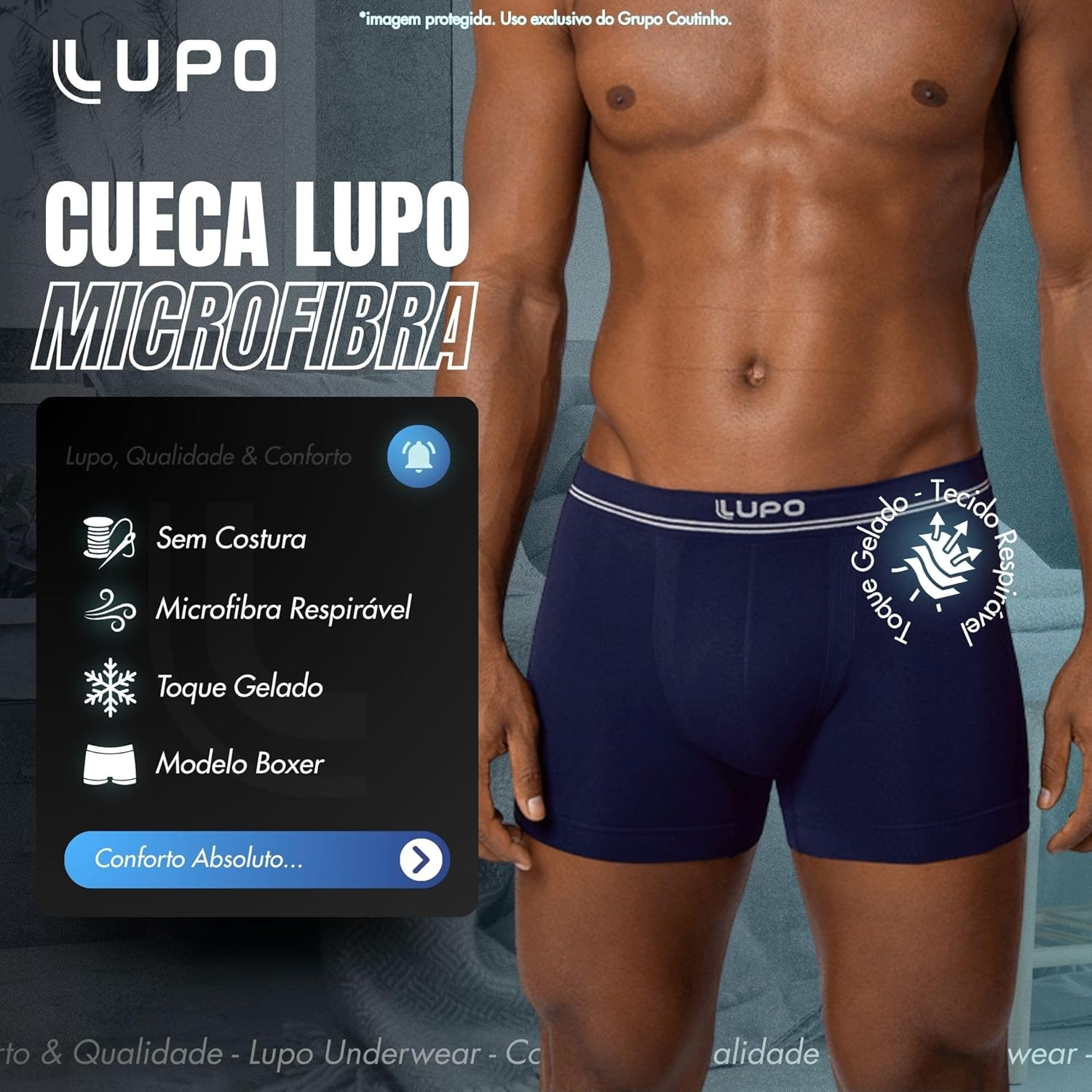 Cueca Boxer Lupo Sem Costura Microfibra Poliamida Masculina Original em promoção! Veja a oferta e mais achadinhos de Moda íntima 2 Hoje é o melhor dia para comprar Cueca Boxer Lupo Sem Costura Microfibra Poliamida Masculina Original com aquele preço maroto! Promoção! Aproveite a oferta! 2