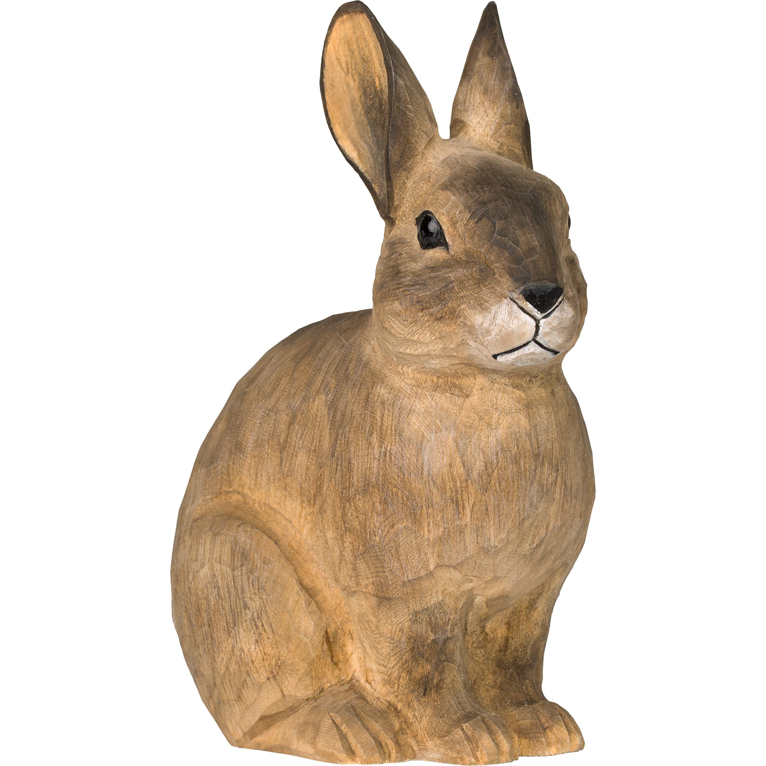 WILDLIFEGARDEN WG5941 Europäisches Kaninchen - Handgeschnitzter Tierfigur aus Holz